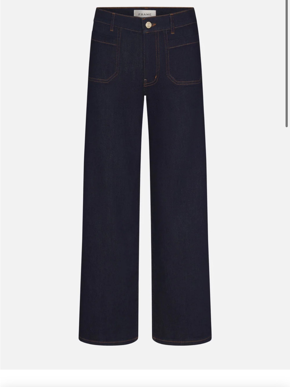 FRAME Le slim palazzo modernist pocket High-Rise Wide-Leg Jeans in Rinse sz 31